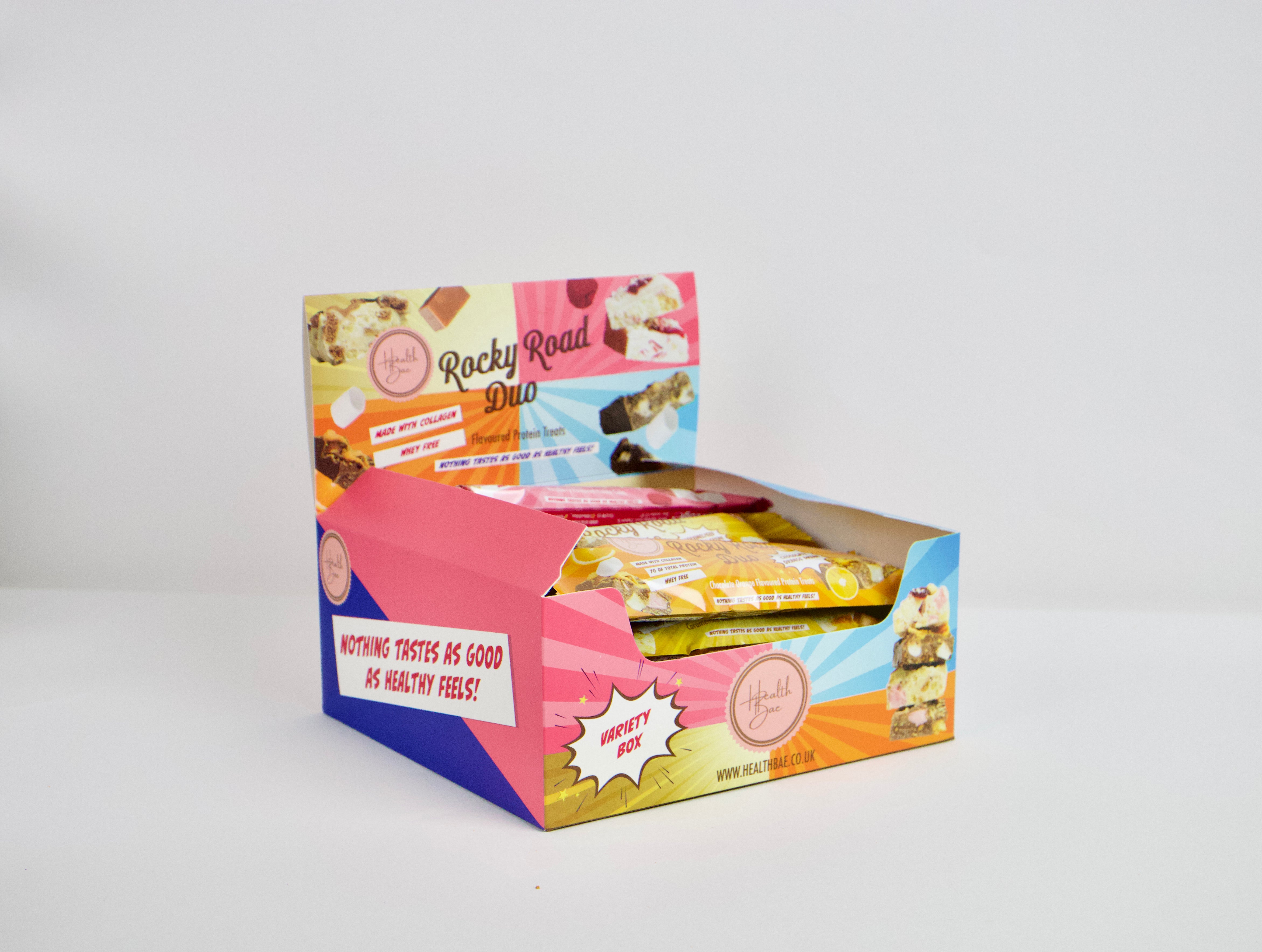 Variety Box - Packed Rocky Road Duo Bars made with collagen