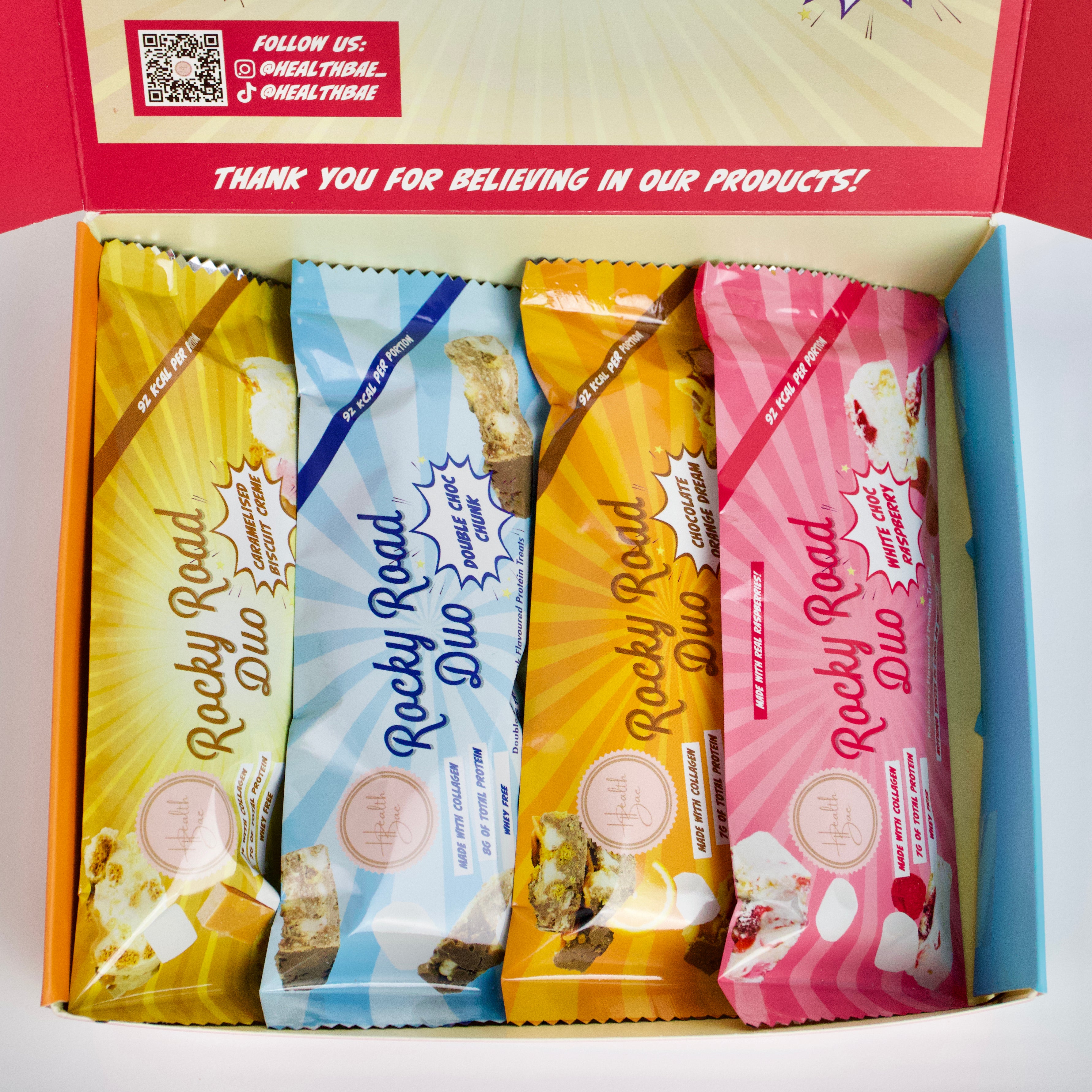 Protein rocky road variety box- 4 bars