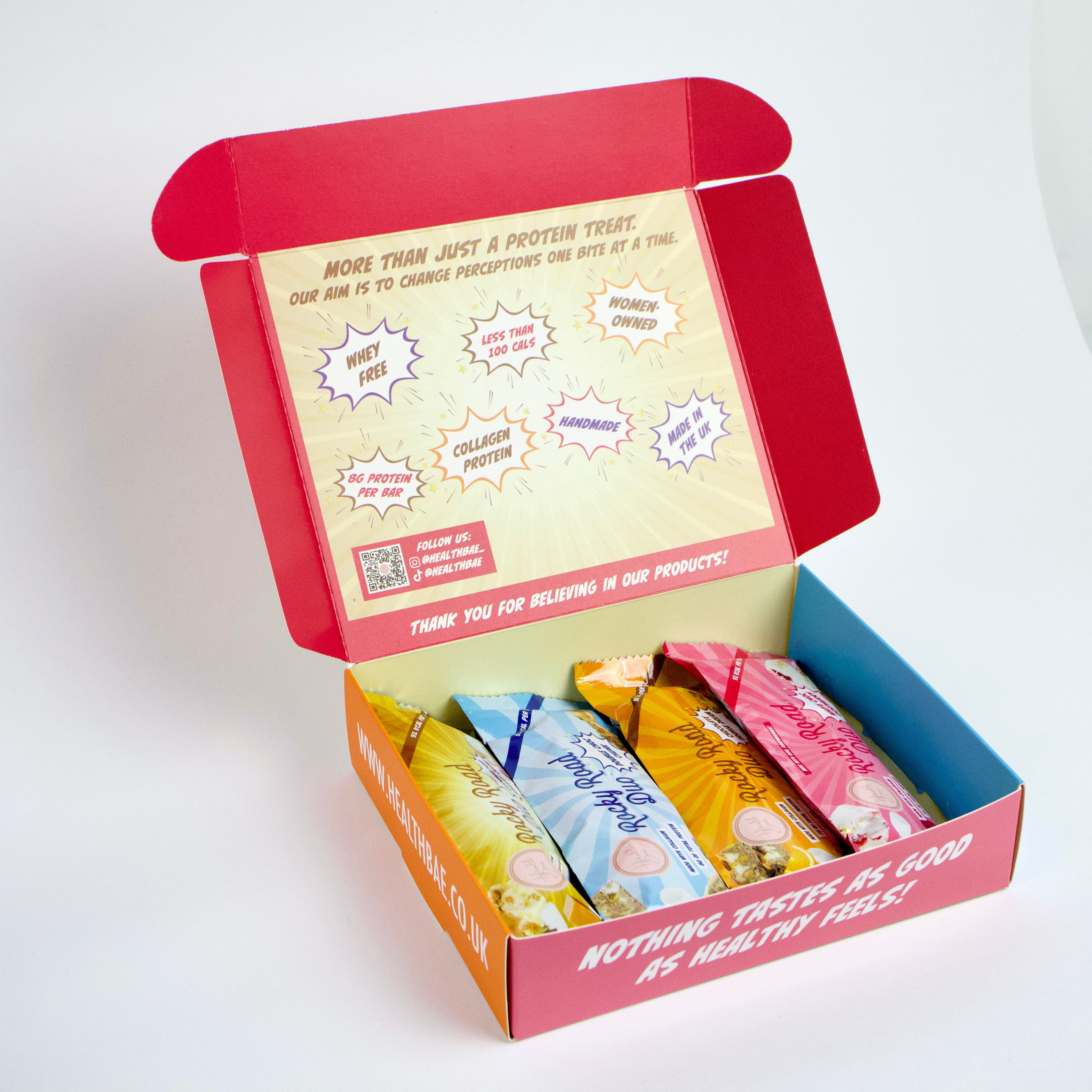 Protein rocky road variety box- 4 bars