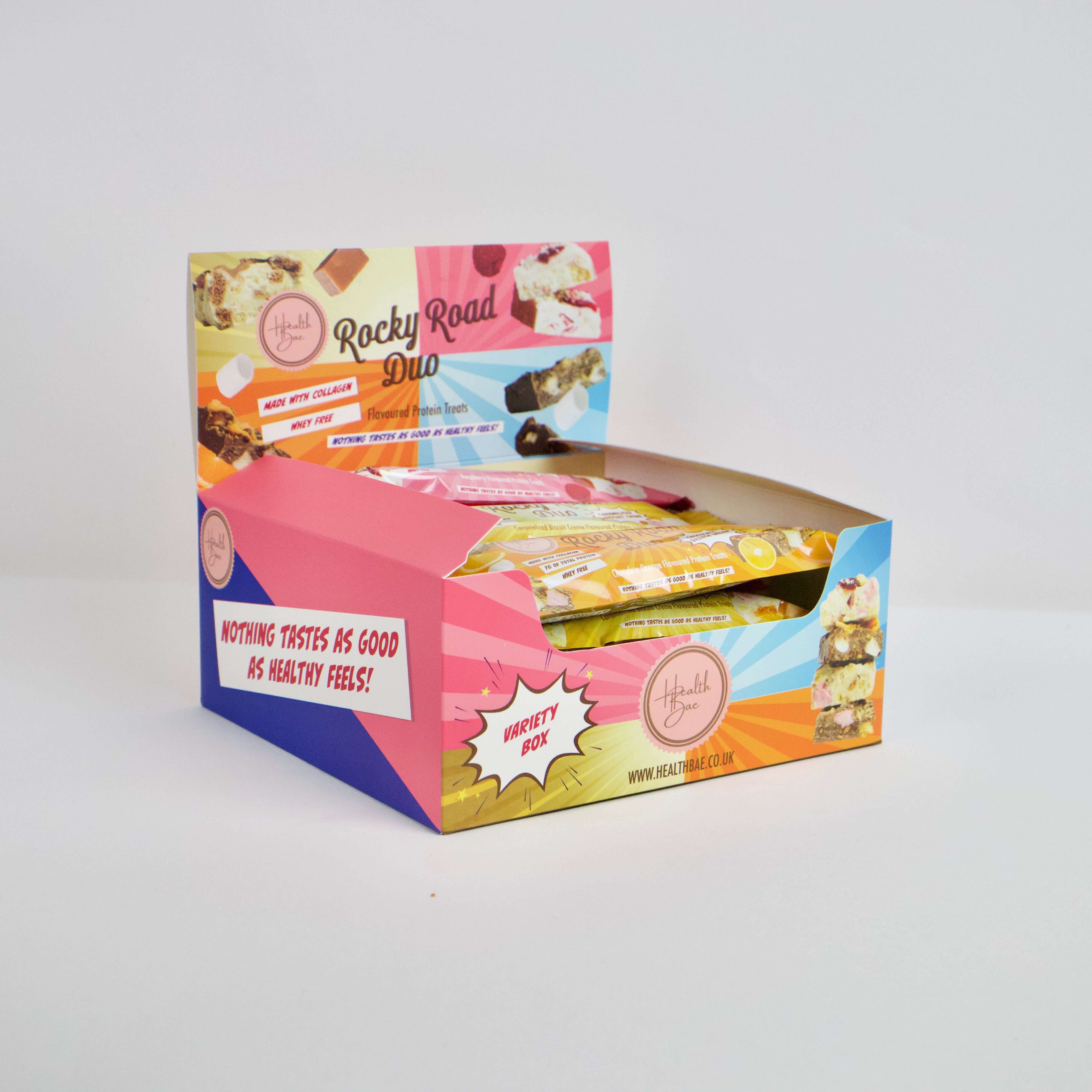 Variety Box - Packed Rocky Road Duo Bars made with collagen
