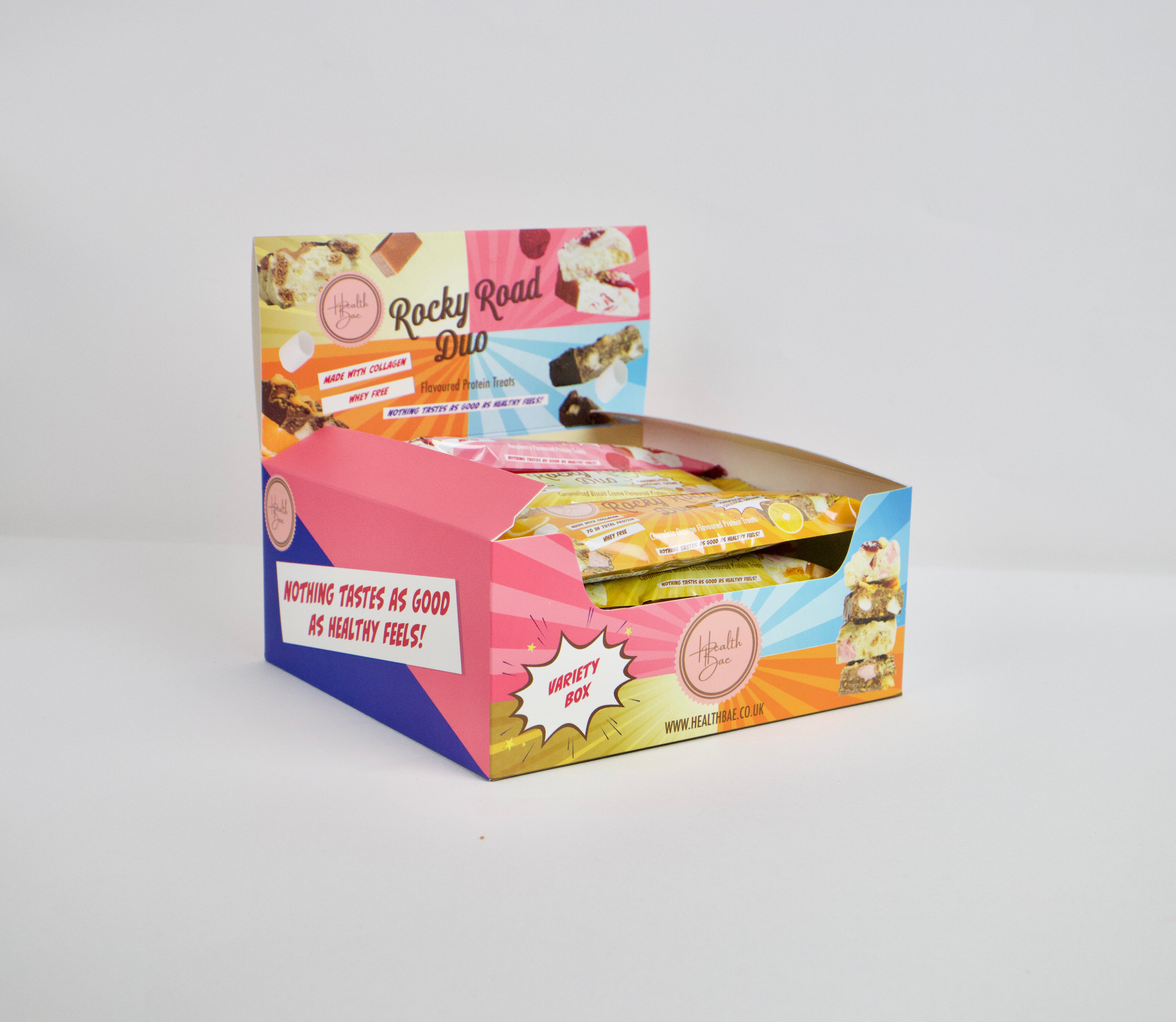 Variety Box - Packed Rocky Road Duo Bars made with collagen