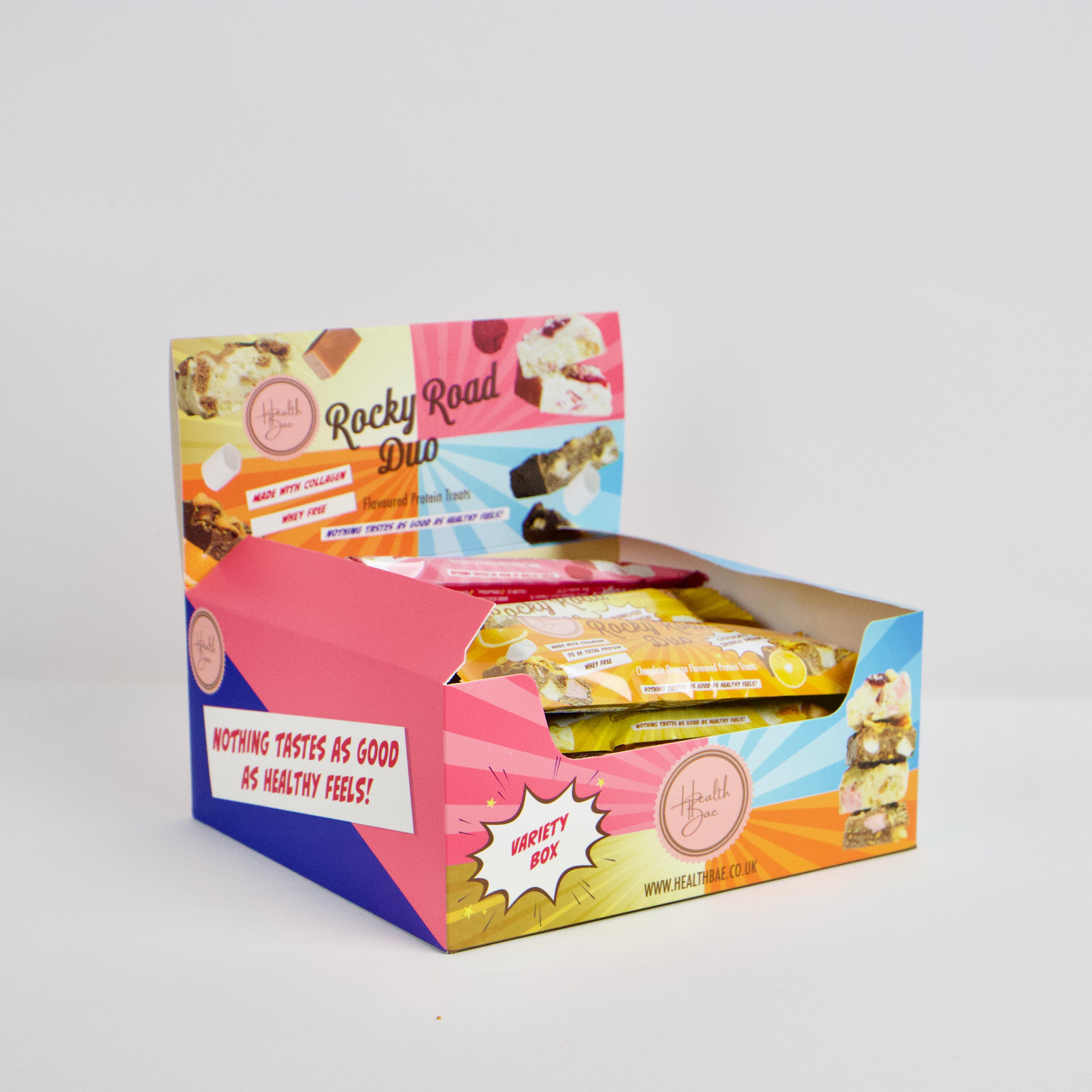 Variety Box - Packed Rocky Road Duo Bars made with collagen