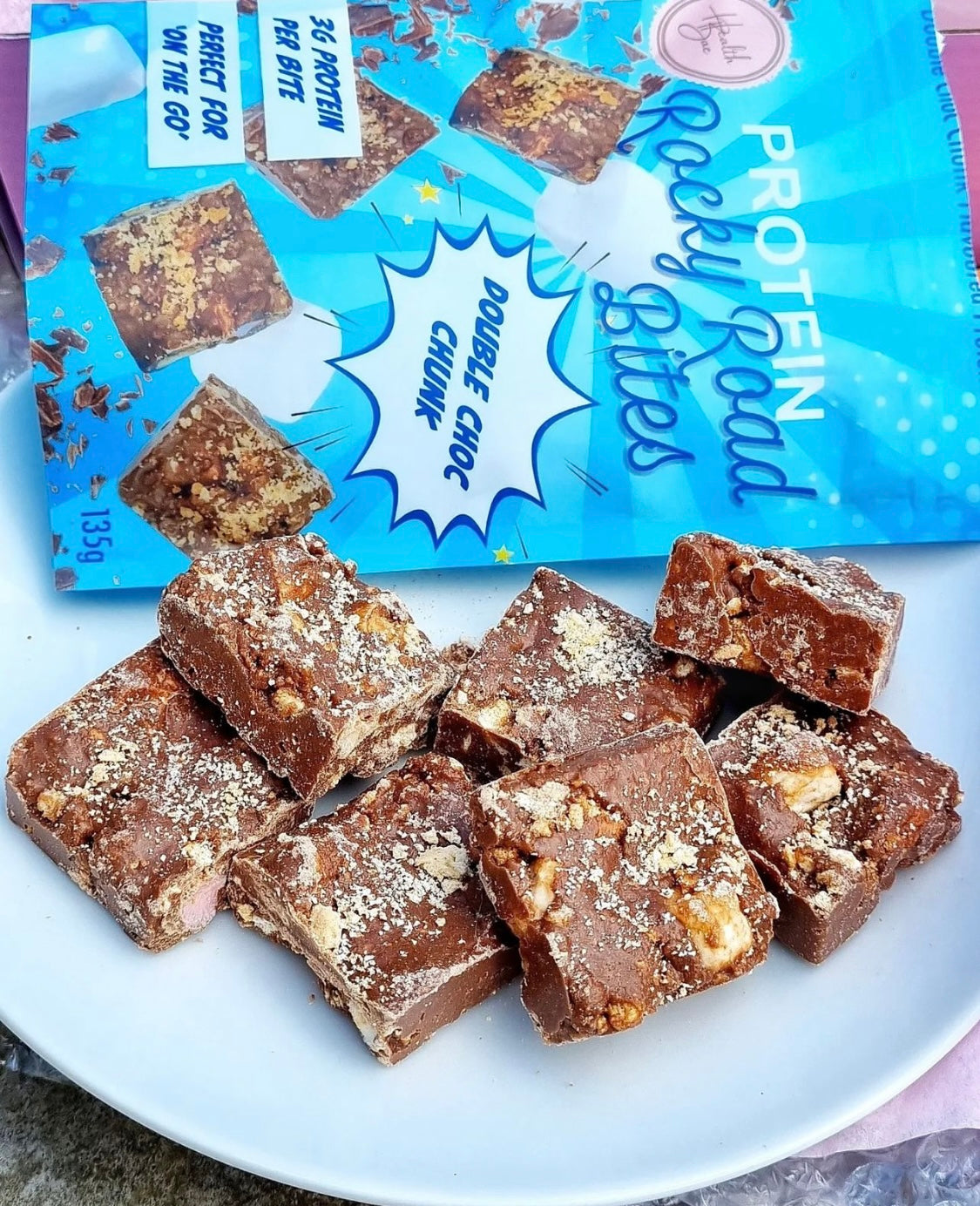 Best selling protein Rocky Road Bites made with collagen